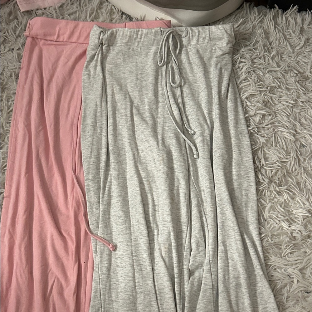SHEIN Pink and Gray Leggings Set